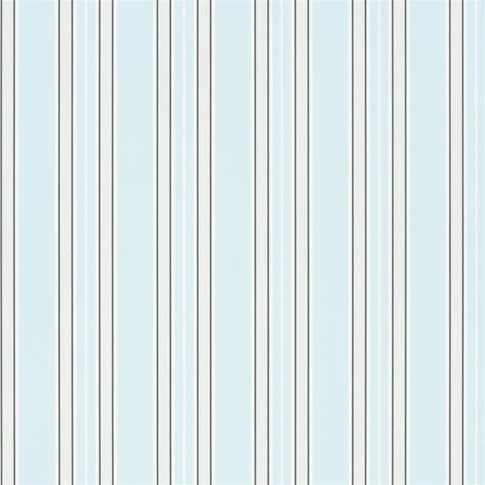 Pinstripe Wallpaper - Lapis - P586/05 - Designers Guild - Premier Wallcovering