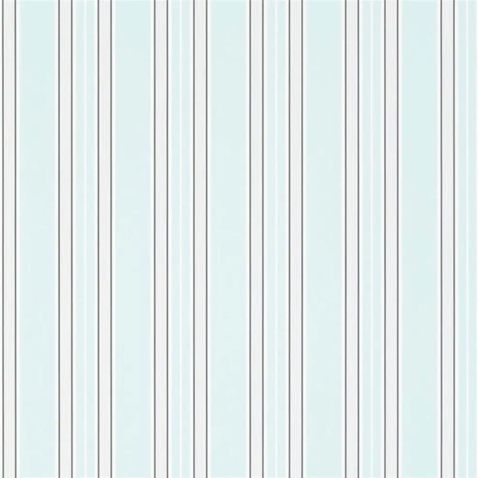 Pinstripe Wallpaper - Aqua - P586/06 - Designers Guild - Premier Wallcovering