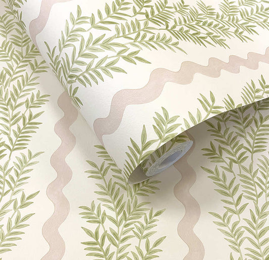 Pipkin Stripe Wallpaper - Cream / Blush - Holden Décor - 91980 - Premier Wallcovering