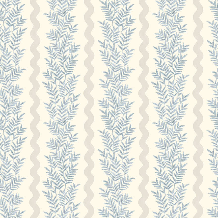 Pipkin Stripe Wallpaper - Neutral / Blue - Holden Décor - 91981 - Premier Wallcovering