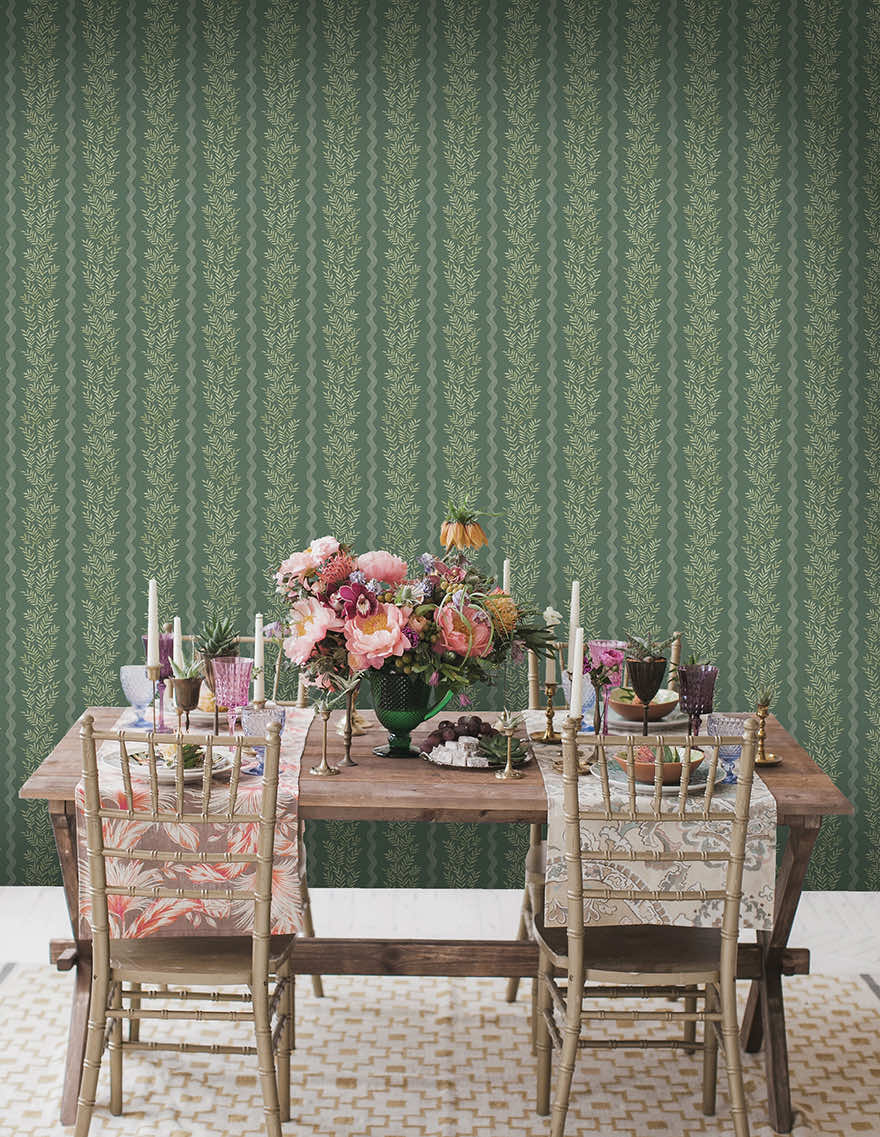 Pipkin Stripe Wallpaper - Green - Holden Décor - 91983 - Premier Wallcovering