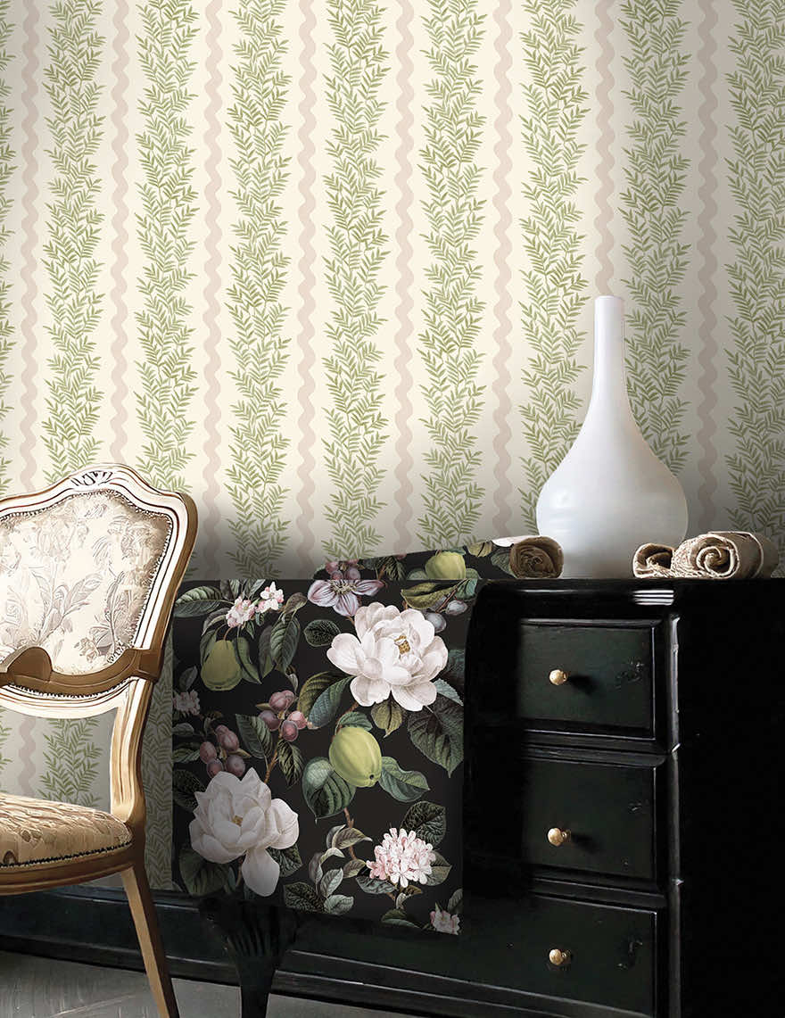 Pipkin Stripe Wallpaper - Cream / Blush - Holden Décor - 91980 - Premier Wallcovering