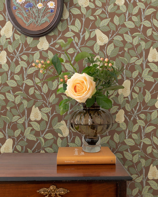 Pirum Wallpaper - Brown/Red - Midbec - 13103 - Premier Wallcovering