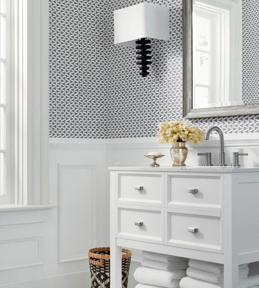 Pisces Wallpaper - Yellow - Thibaut - T13323 - Premier Wallcovering