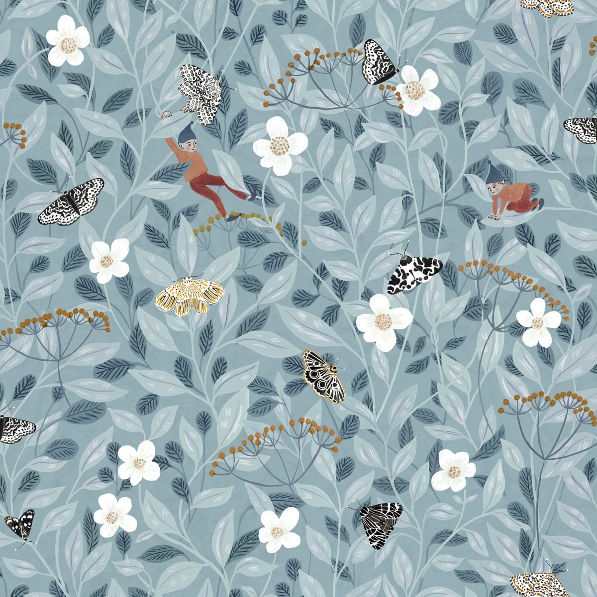 Pixie Shore Wallpaper - Sky - Rebel Walls - R18112 - Premier Wallcovering