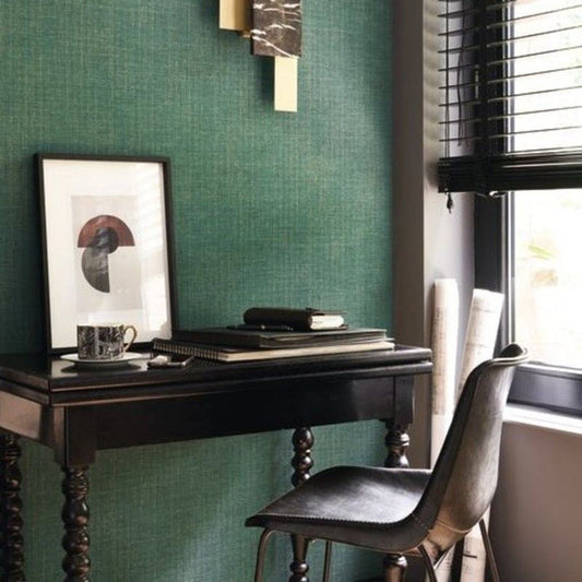 Plain Five O'Clock Wallpaper - Bleu Indigo - Casadeco - 85846682 - Premier Wallcovering