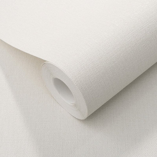 Plain Texture Wallpaper - White - Elle Decoration - 10444 - 01 - Premier Wallcovering