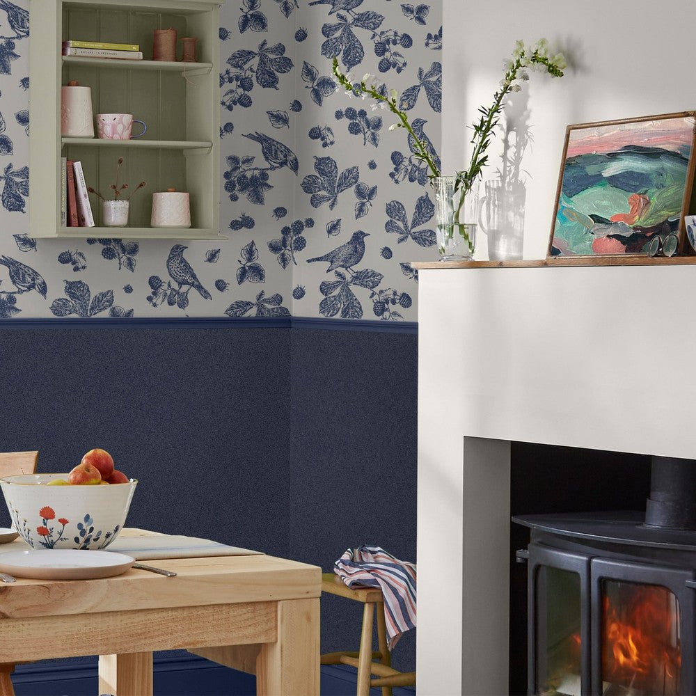 Plain Wallpaper - Navy - Joules - 120884 - Premier Wallcovering