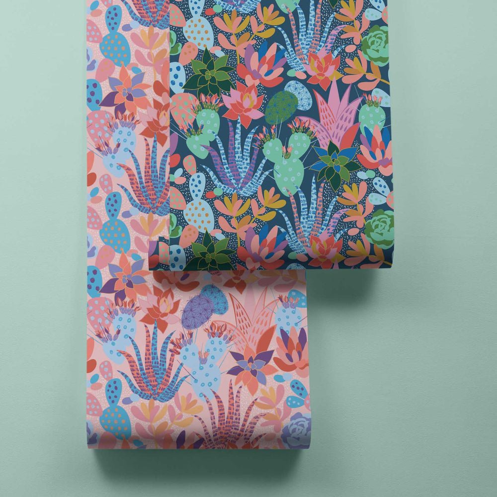 Plantopia Wallpaper - Navy & Brights - Lust Home - LH900168 - Premier Wallcovering