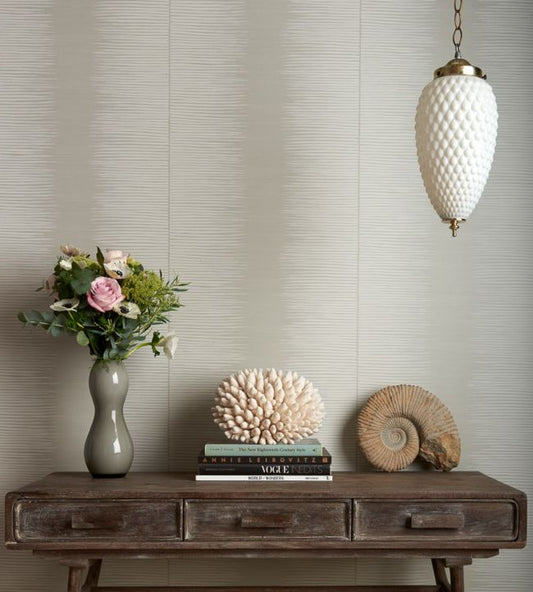 Plume Wallpaper - Stone on White - 107/3012 - Cole & Son - Premier Wallcovering