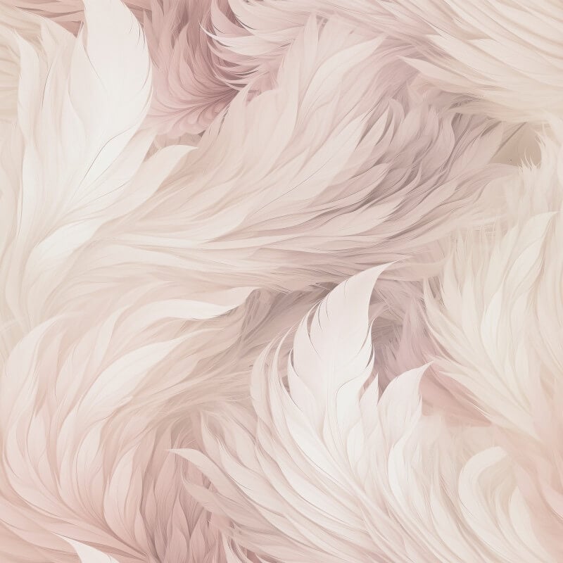 Plumes Feather Wallpaper - Blush - Muriva - 217504 - Premier Wallcovering