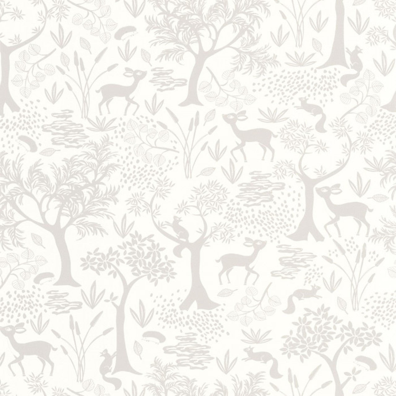 Poetic Forest Once Upon A Time Wallpaper - Gris Duvet - Casadeco - 88269400 - Premier Wallcovering