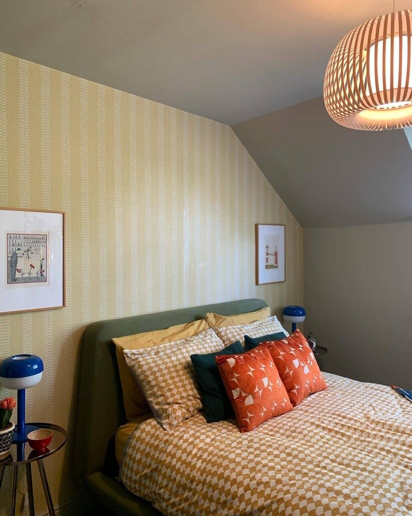 Polka Sprig Wallpaper - Ciara Yellow - 1086 - Farrow & Ball - Premier Wallcovering