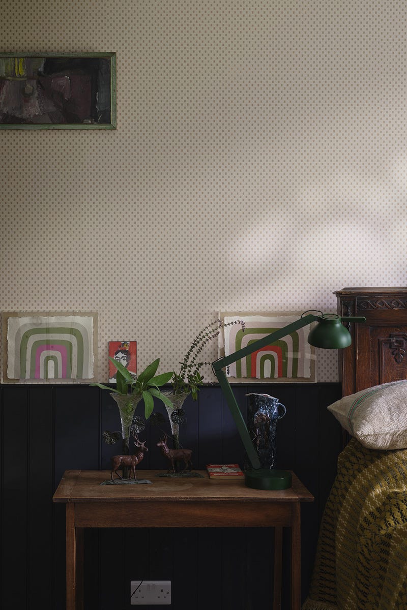 Polka Square Wallpaper - Lime White - 1082 - Farrow & Ball - Premier Wallcovering