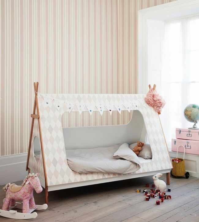 Polo Stripe Wallpaper - Ballet Slipper - 110/1004 - Cole & Son - Premier Wallcovering