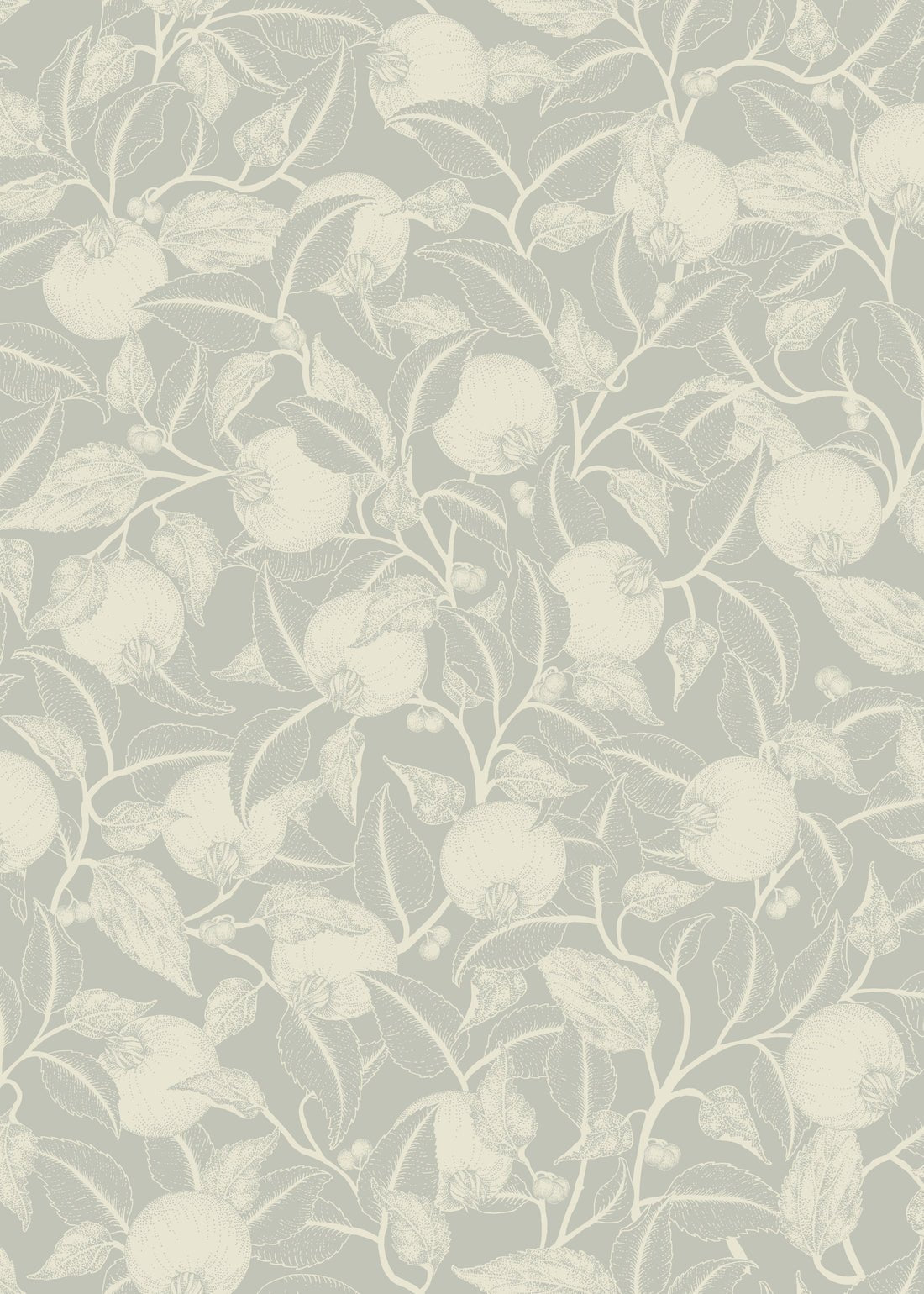 Pomegranate Floral Wallpaper - Grey - Summer Gray - Premier Wallcovering