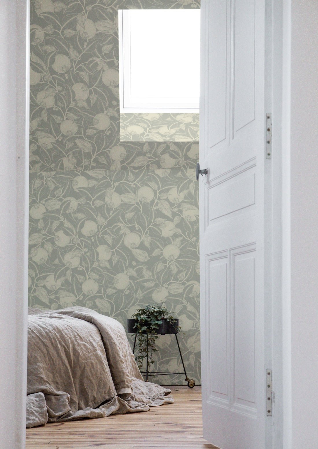 Pomegranate Floral Wallpaper - Grey - Summer Gray - Premier Wallcovering