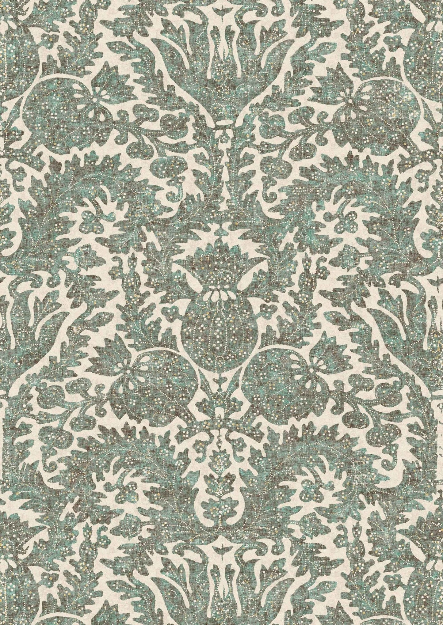 Pomegranate Wallpaper - Verdigris - Lewis & Wood - Premier Wallcovering