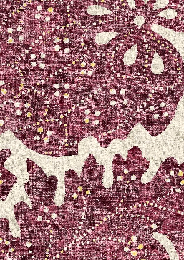 Pomegranate Wallpaper - Raspberry - Lewis & Wood - Premier Wallcovering