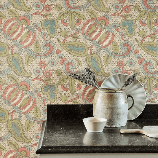 Pomegranate Wallpaper - Bazaar - Little Greene - 0245POBAZAA - Premier Wallcovering