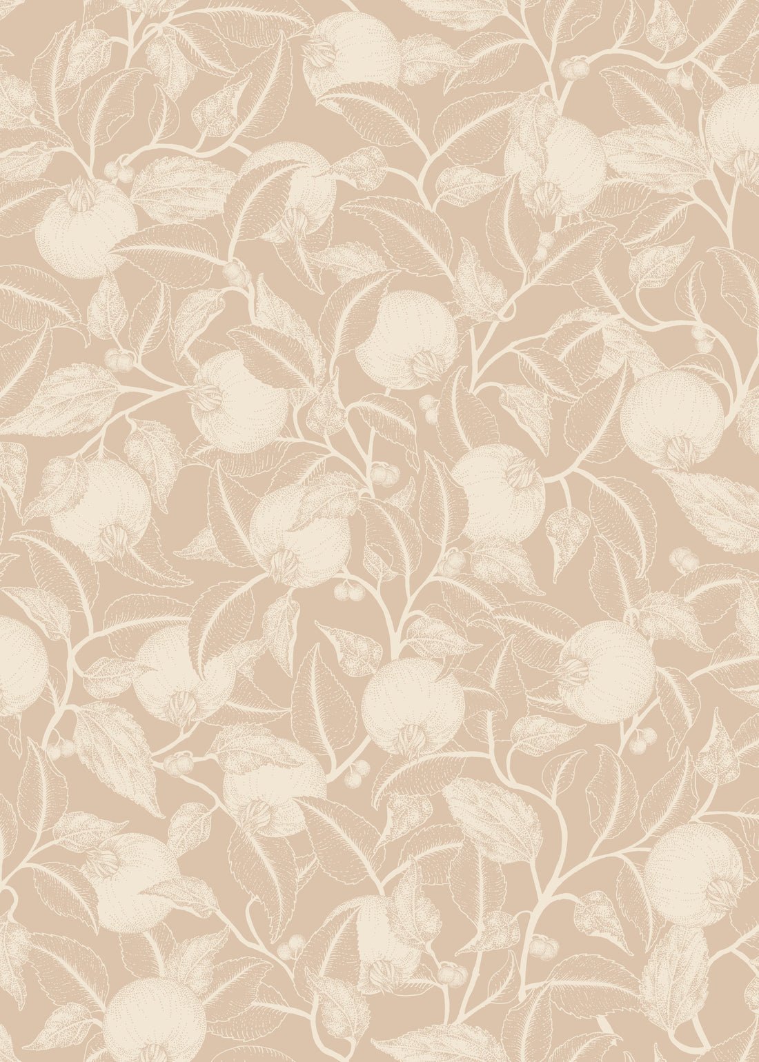Pomegranate Wallpaper - Dusty Peach - Summer Gray - Premier Wallcovering