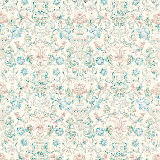 Pompadour Print Wallpaper - Indigo - ZCOT313015 - Zoffany - Premier Wallcovering