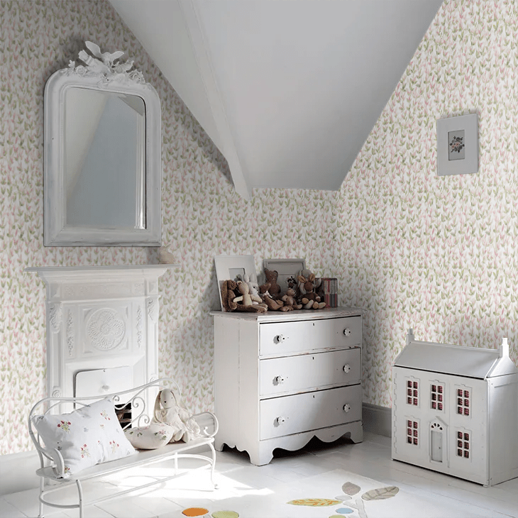 Pomponette Wallpaper - Apple Blossom - Ohpopsi - JRD50132W - Premier Wallcovering