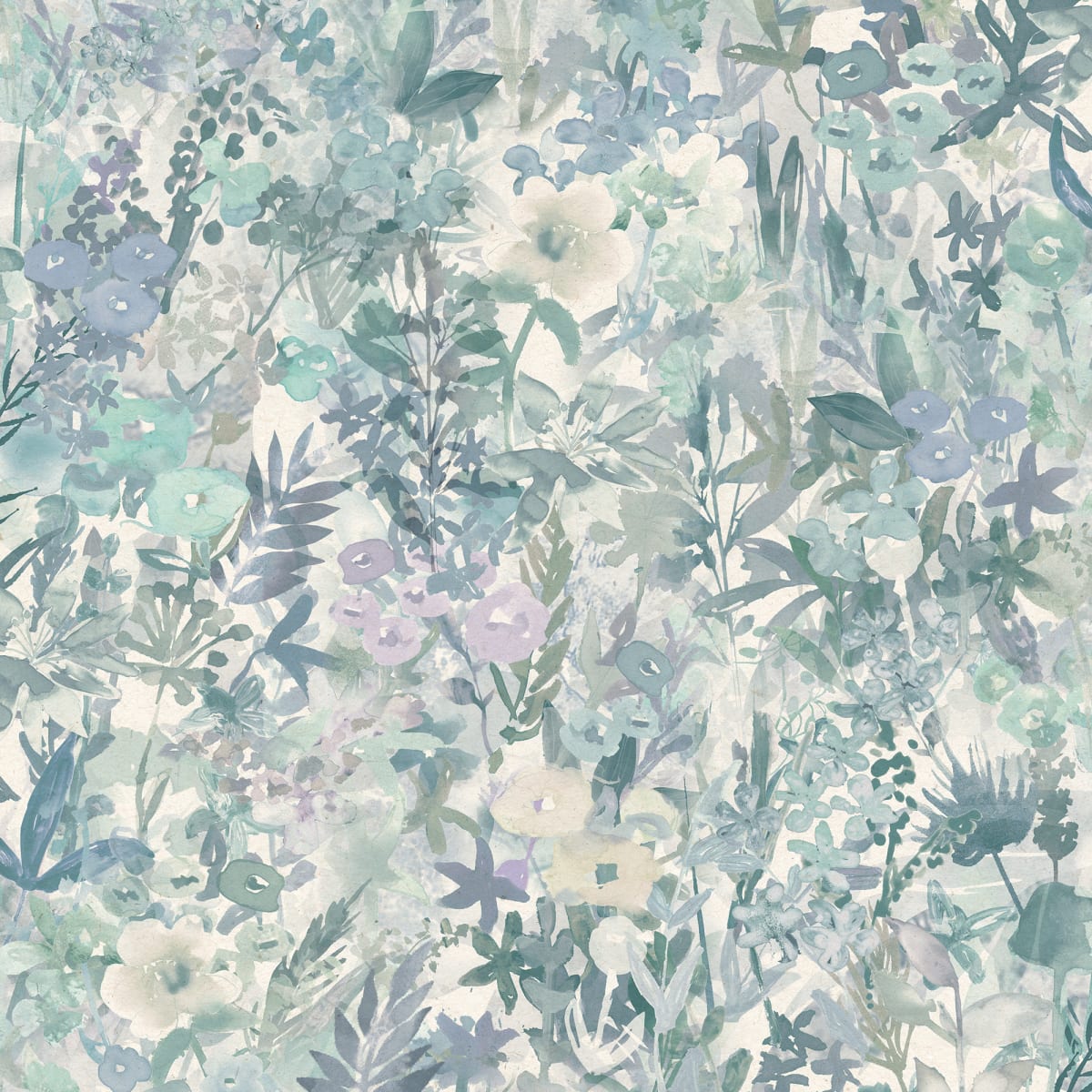 Poppy Meadow Wallpaper - Sky - Rebel Walls - R18123 - Premier Wallcovering