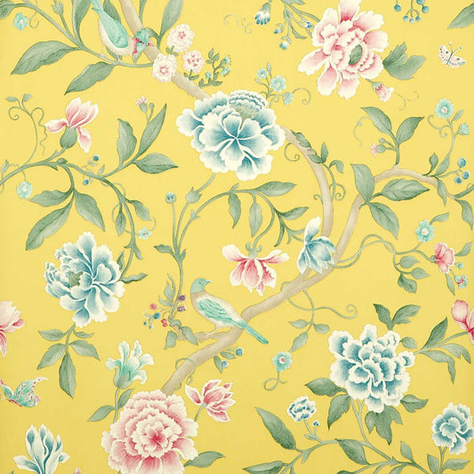 Porcelain Garden Wallpaper - Rose/Linden - DCAVPO102 - Sanderson - Premier Wallcovering