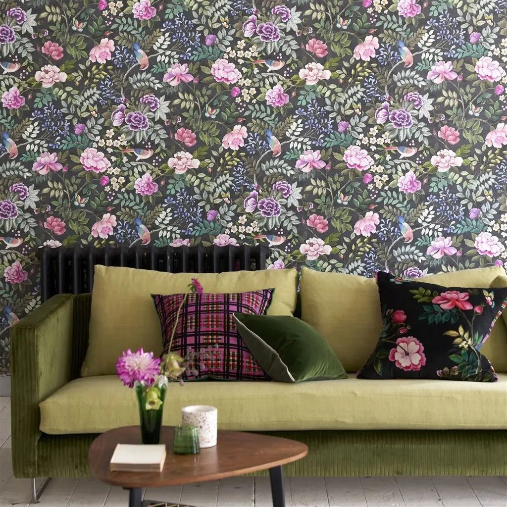 Porcelaine de Chine Wallpaper - Noir - PDG1146/02 - Designers Guild - Premier Wallcovering