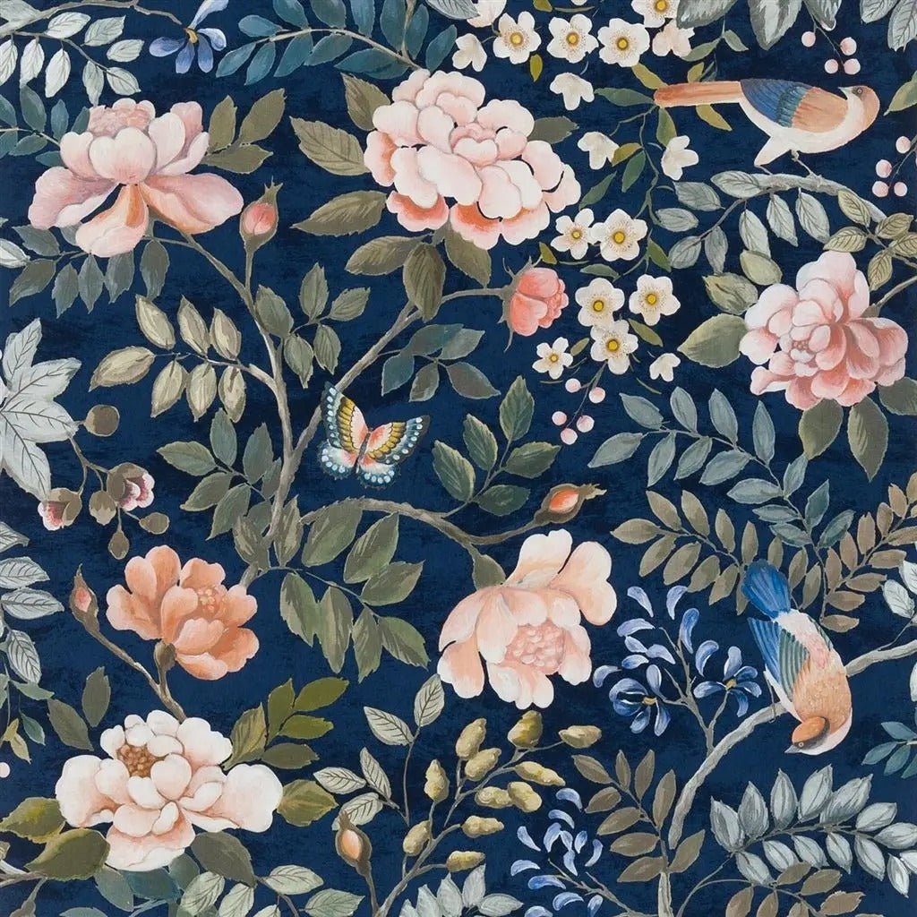 Porcelaine de Chine Wallpaper - Midnight - PDG1146/04 - Designers Guild - Premier Wallcovering