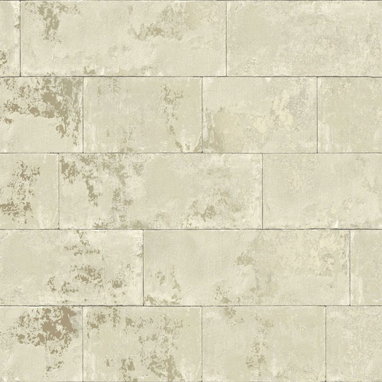 Portfolio Metallic Brick Wallpaper - Natural - Rasch - 248692 - Premier Wallcovering