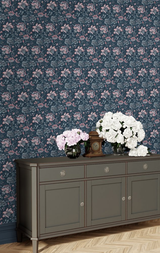 Portia Wallpaper - Dark Seaspray - Laura Ashley - 114908 - Premier Wallcovering