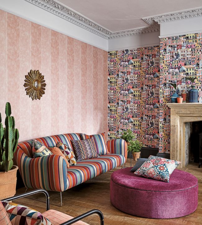 Portovenere Wallpaper - Multi-coloured - Osborne & Little - W7213-01 - Premier Wallcovering