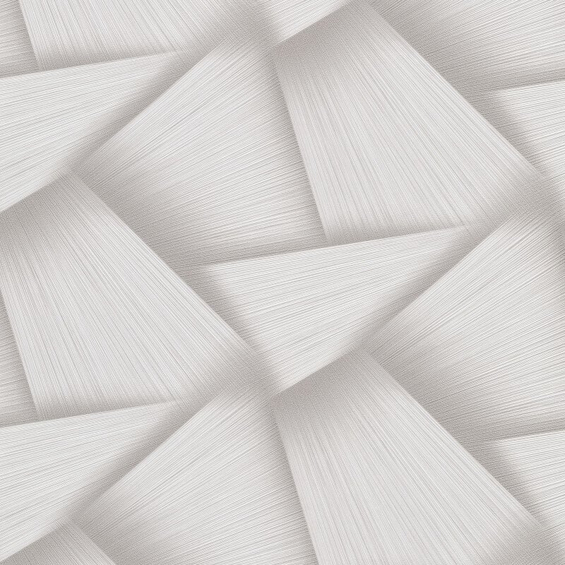 Pose 3D Effect Geo Metallic Wallpaper - Taupe - Erismann - 10401 - 37 - Premier Wallcovering