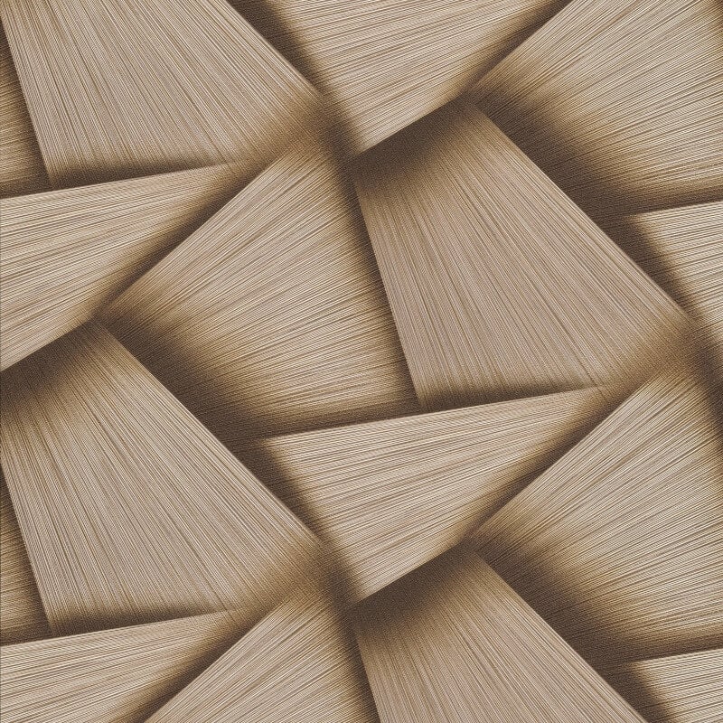 Pose 3D Effect Geo Metallic Wallpaper - Gold - Erismann - 10401 - 30 - Premier Wallcovering
