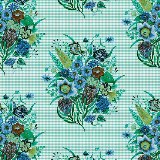 Posy Wallpaper - Aqua-Blue - Wear The Walls - POAB894170 - Premier Wallcovering