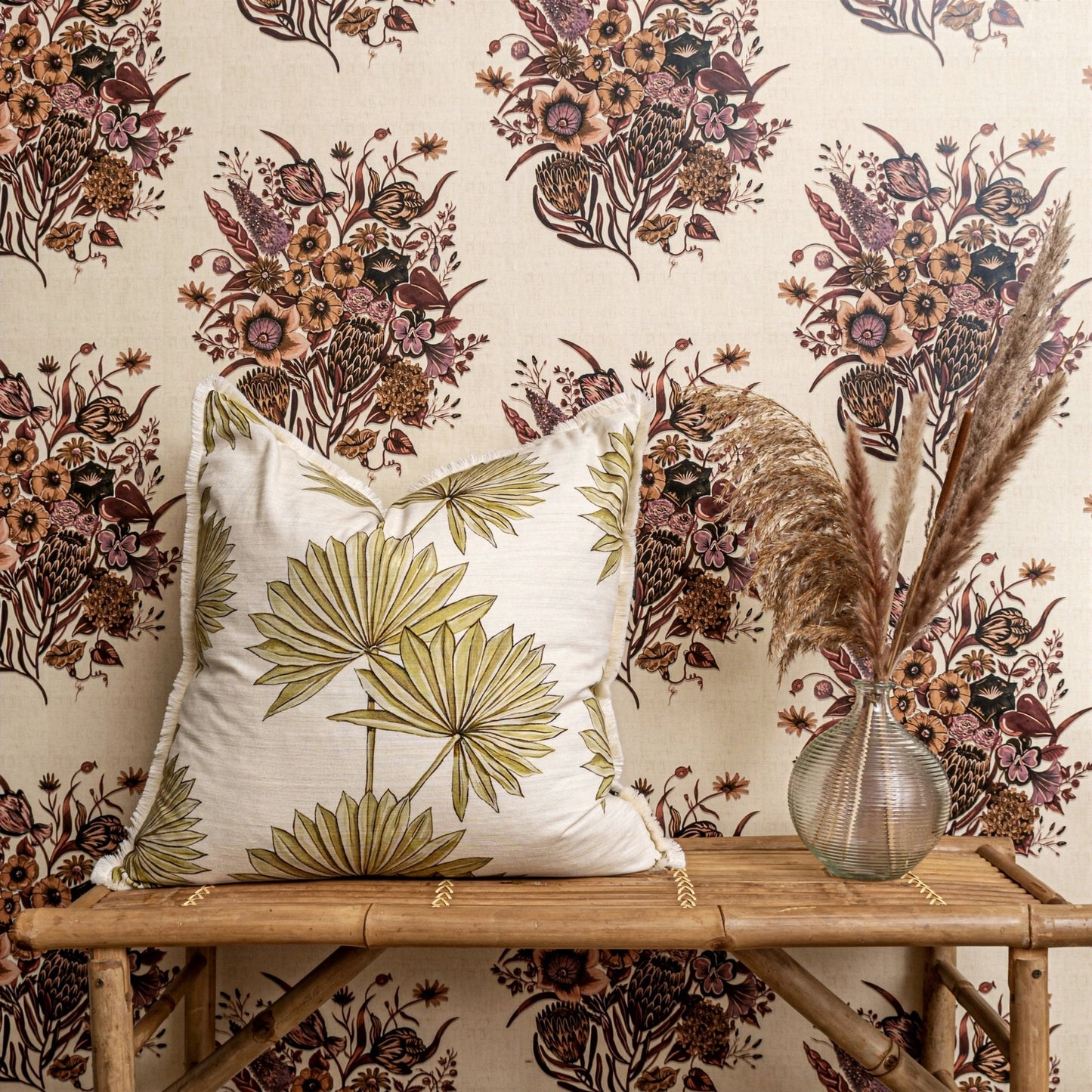 Posy Wallpaper - Tawny - Wear The Walls - POTB894170 - Premier Wallcovering