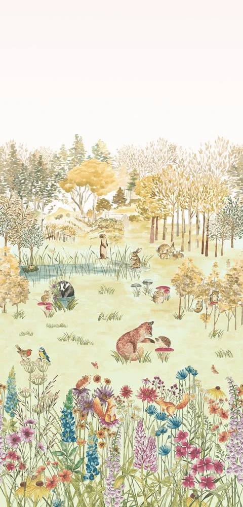 Potter's Woodland Wallpaper Mural - Harvest - Little Greene - 0231POHARVE - Premier Wallcovering