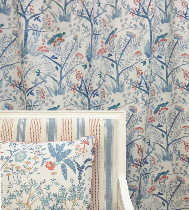 pp50502.1.0 - Lulworth Fabric - Blue/ Red - Baker Lifestyle