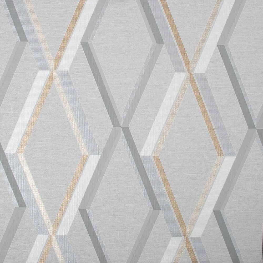 Prestige Geo Wallpaper - Grey - Superfresco Easy - 108607 - Premier Wallcovering