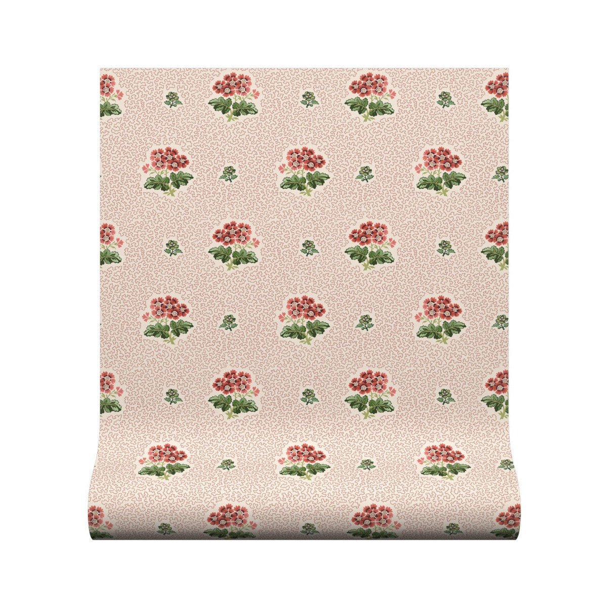 Primula Wallpaper - Red - Warner House - Premier Wallcovering