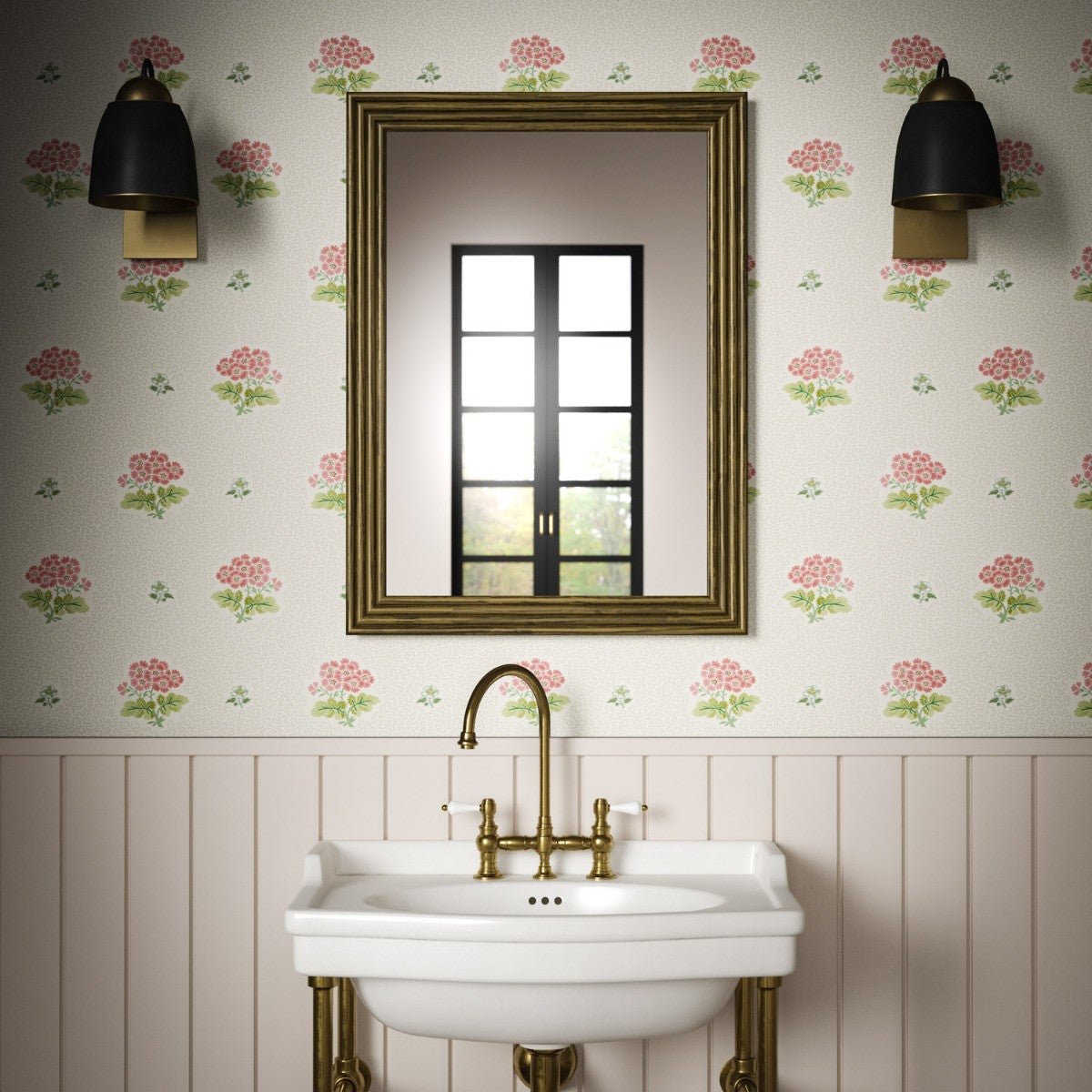 Primula Wallpaper - Pink - Warner House - Premier Wallcovering