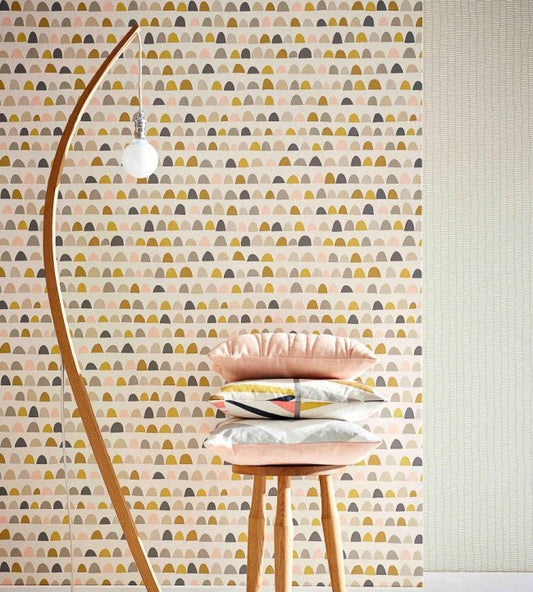 Priya Wallpaper - Nutmeg / Paprika / Jet - NLOH111297 - Scion - Premier Wallcovering