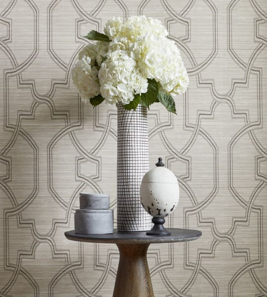 Promenade Wallpaper - Beige - Thibaut - T275 - Premier Wallcovering
