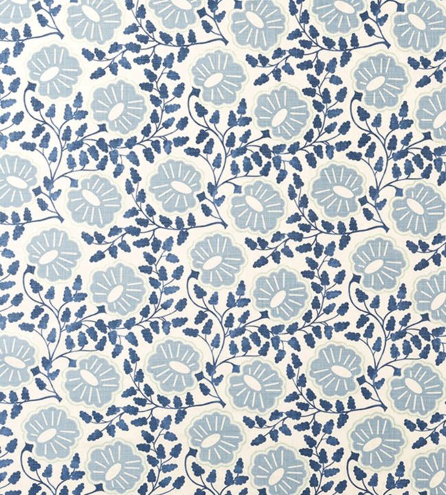 Punch Paisley Fabric - Denim - Christopher Farr Cloth - CF157 - 02 - Premier Wallcovering