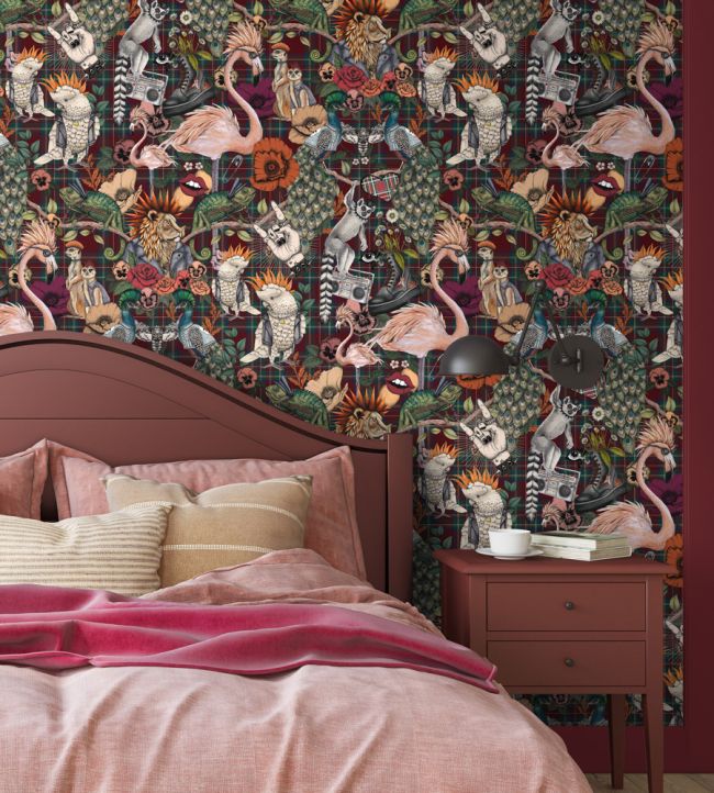 Punk Rocks Wallpaper - Wine - Brand McKenzie - BMWL005/08D - Premier Wallcovering