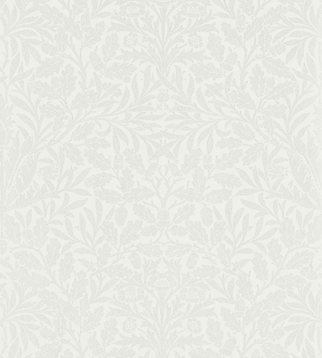 Pure Acorn Wallpaper - Chalk/Silver - 216043 - Morris & Co - Premier Wallcovering