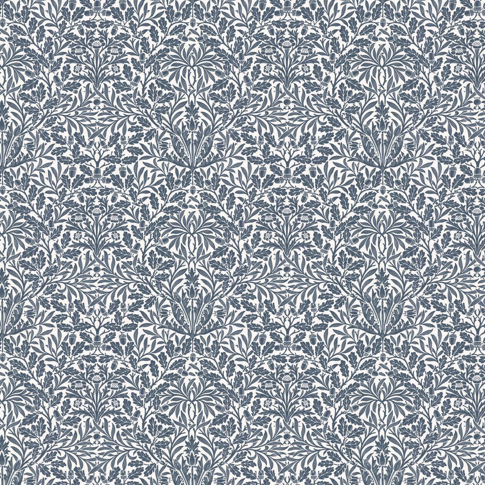 Pure Acorn Wallpaper - Denim Blue - 217400 - Morris Wallpaper WD - Premier Wallcovering