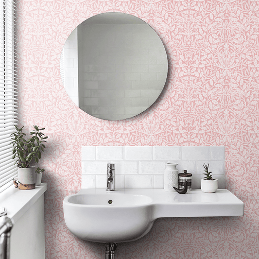 Pure Acorn Wallpaper - Blush - 217399 - Morris Wallpaper WD - Premier Wallcovering